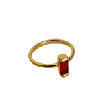 Anel Zule Pink- banho ouro 18k