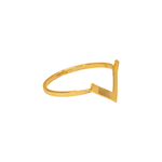 Anel em V- banho ouro 18k