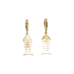 Argola Peixe- banho ouro 18k