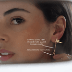 Brinco Bird- banho ouro 18k