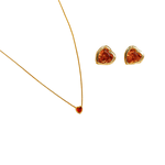 Conjunto Orange Love- banho ouro 18k