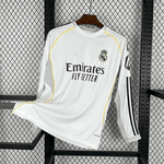 Camisa Manga Longa Real Madrid Home I 25/26 - Branca - Torcedor Masculina 