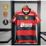 Camisa Flamengo Home 23/24 - Patrocínio + Patchs - Torcedor Masculino