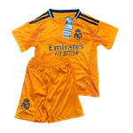 Conjunto Infantil Real Madrid Away II 2024/25 - Laranja