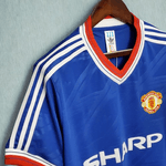 Camisa Manchester United Third III 86/88 Retrô- Azul - Masculina