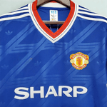 Camisa Manchester United Third III 86/88 Retrô- Azul - Masculina