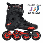 Patins Inline Freestyle Revolt Preto Rodas Pretas ABEC-9 Traxart