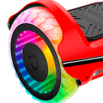 Raverboard Diciclo Elétrico Vermelho com Rodas de Led Drop