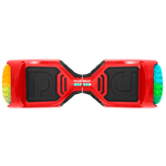 Raverboard Diciclo Elétrico Vermelho com Rodas de Led Drop