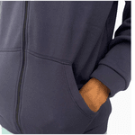 Moletom Ganguru Liso Aberto Ziper Azul