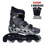 Patins Spectro Inline Iniciante Traxart Abec 5 Cinza