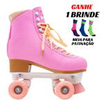 Patins Cherry Quad 4 Rodas HD Rosa Abec-3