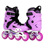 Patins Inline Freestyle Revolt Lilás Base Branca ABEC-9 Traxart