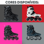 Patins Volt + 2.0 Rosa Inline Freestyle Traxart 80mm Abec-9