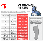Patins Traxart R3 3 Rodas Azul Holográfico Abec 9 Lançamento