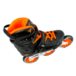 Patins New R3 Preto/Laranja- 110MM Abec-9 Cromo