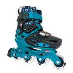 Patins Infantil Hardboot X-Light Azul com Rodas de Led ABEC-9