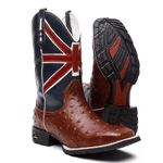 BOTA MASCULINA REPLICA COURO AVESTRUZ BANDEIRA Franca Boots 
