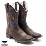 BOTA TEXANA MASCULINA INDIO AZUL FB145 FRANCA BOOTS 