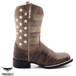 BOTA TEXANA BICO QUADRADO AMERICAN ESCAMADA - FRANCA BOOTS