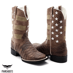 BOTA TEXANA BICO QUADRADO AMERICAN ESCAMADA - FRANCA BOOTS