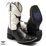 BOTA TEXANA BICO QUADRADO REPLICA AVESTRUZ FRANCA BOOTS