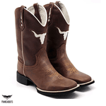 BOTA TEXANA BICO QUADRADO COURO LEGITIMO FRANCA BOOTS 