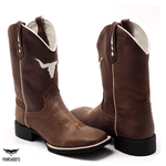 BOTA TEXANA BICO QUADRADO COURO LEGITIMO FRANCA BOOTS 