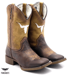 BOTA TEXANA BICO QUADRADO boi COURO LEGITIMO FRANCA BOOTS 