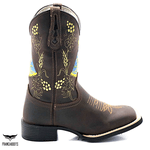 BOTA TEXANA BICO QUADRADO NOSSA SENHORA APARECIDA FB001 FRANCA BOOTS 