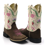 BOTA TEXANA FEMININA FRANCA BOOTS BORDADA BORDADA FLORES - FRANCA BOOTS
