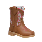 BOTA BABY TEXANA DE COURO BORDADA