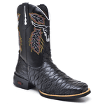 BOTA TEXANA COUNTRY MASCULINA BORDADA BOI ESCAMADA - LINHA ECO 