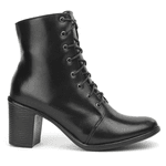 Bota Couro Feminina Fancy preta
