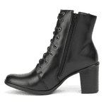 Bota Couro Feminina Fancy preta