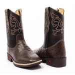 BOTA TEXANA INFANTIL BORDADA REPLICA AVESTRUZ