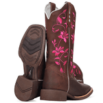 BOTA TEXANA FRANCA BOOTS BORDADA FLORAL HOPPER