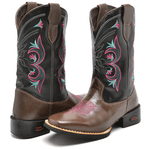 BOTA TEXANA COUNTRY FEMININA BORDADA - LINHA ECO