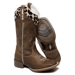 BOTA TEXANA FRANCA BOOTS FEMININA ANIMAL PRINT FB2258