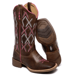 BOTA TEXANA FRANCA BOOTS FEMININA BORDADA FB2258