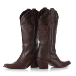  Bota Texana Feminina Couro Dallas Cafe 