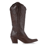  Bota Texana Feminina Couro Dallas Cafe 
