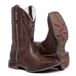 BOTA TEXANA FRANCA BOOTS MASCULINA SOLADO JUMP BORDADA 