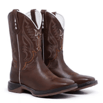 BOTA TEXANA FRANCA BOOTS MASCULINA SOLADO JUMP BORDADA 