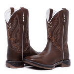 BOTA TEXANA FRANCA BOOTS MASCULINA SOLADO JUMP BORDADA 