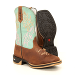 BOTA TEXANA FEMININA BORDADA VERDE FB117 