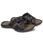 Chinelo Masculino de Couro Preto