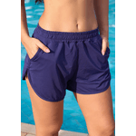 Saída Short Feminino Liso Frelith em Microfibra - MARINHO