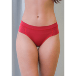 Kit 3 Calcinhas Frelith Escritos, Vermelho e Azul Marinho em Microfibra - ESTAMPADA