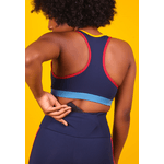 Top Fitness Frelith Fernanda Azul Marinho Color em Microfibra - AZUL MARINHO